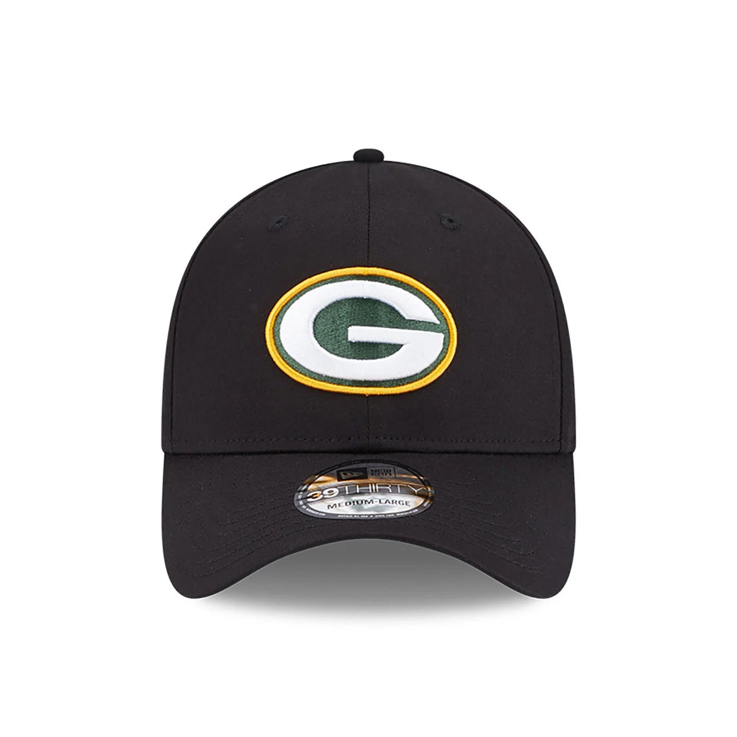 NEW ERA 39thirty kappe green bay packers stretch fit, Schwarz