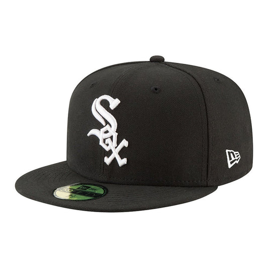 NEW ERA 59fifty kappe chicago white sox ac perf, Schwarz