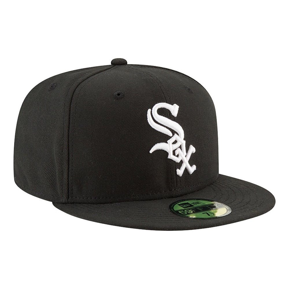 NEW ERA 59fifty kappe chicago white sox ac perf, Schwarz