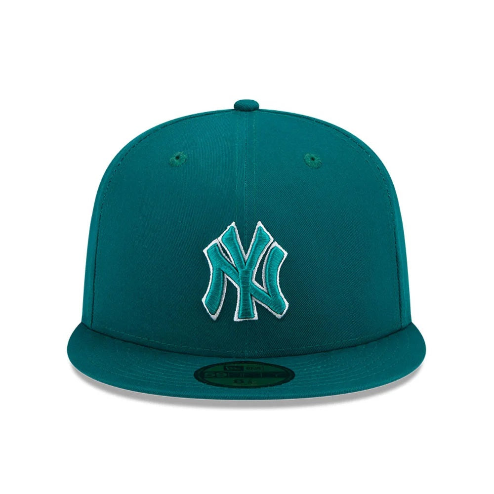 NEW ERA 59fifty kappe new york yankees team outline, Grün