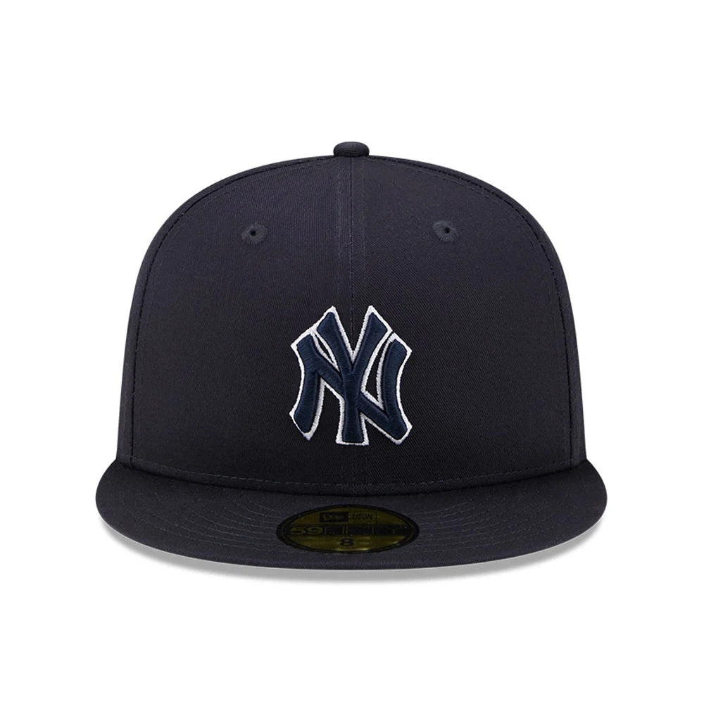 NEW ERA 59fifty kappe new york yankees team outline, Blau