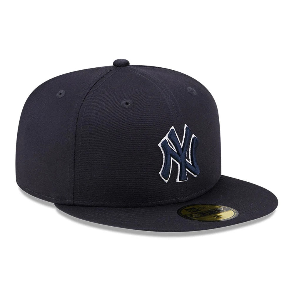 NEW ERA 59fifty kappe new york yankees team outline, Blau