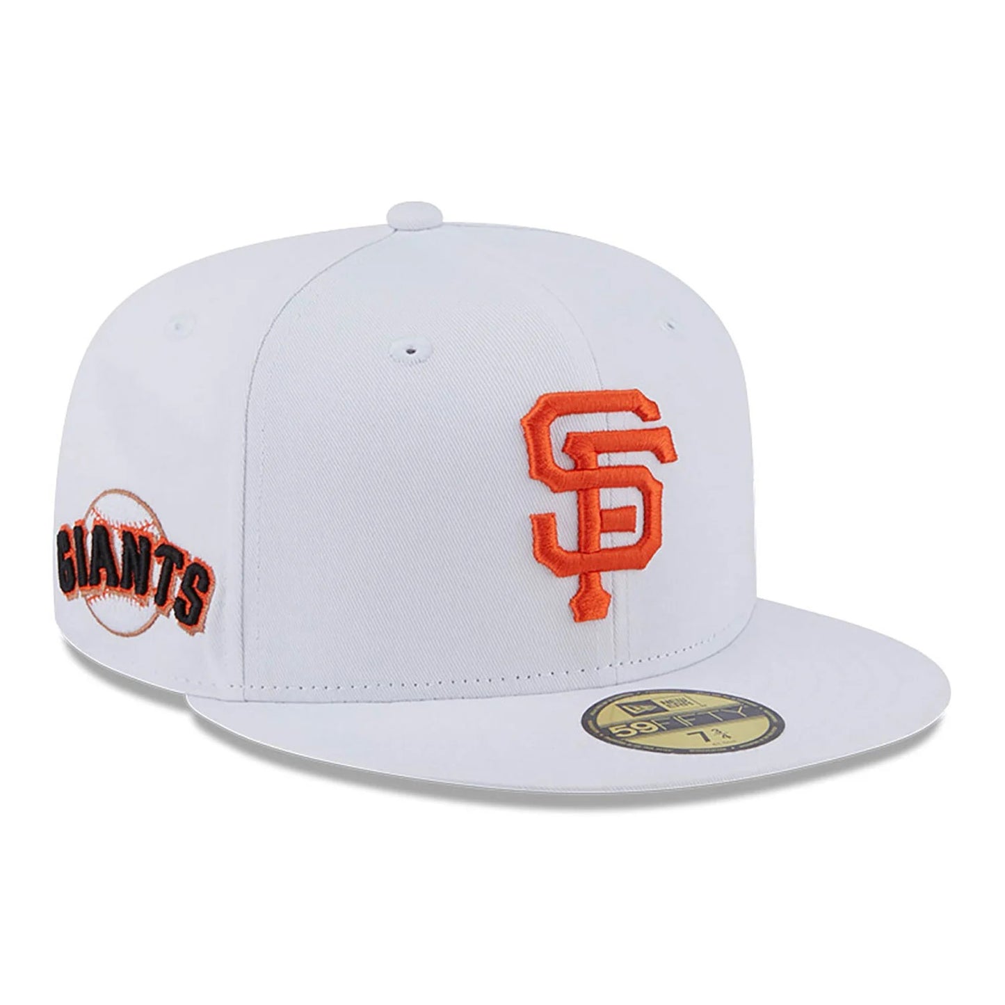 NEW ERA 59fifty kappe san francisco giants team side patch, Weiß