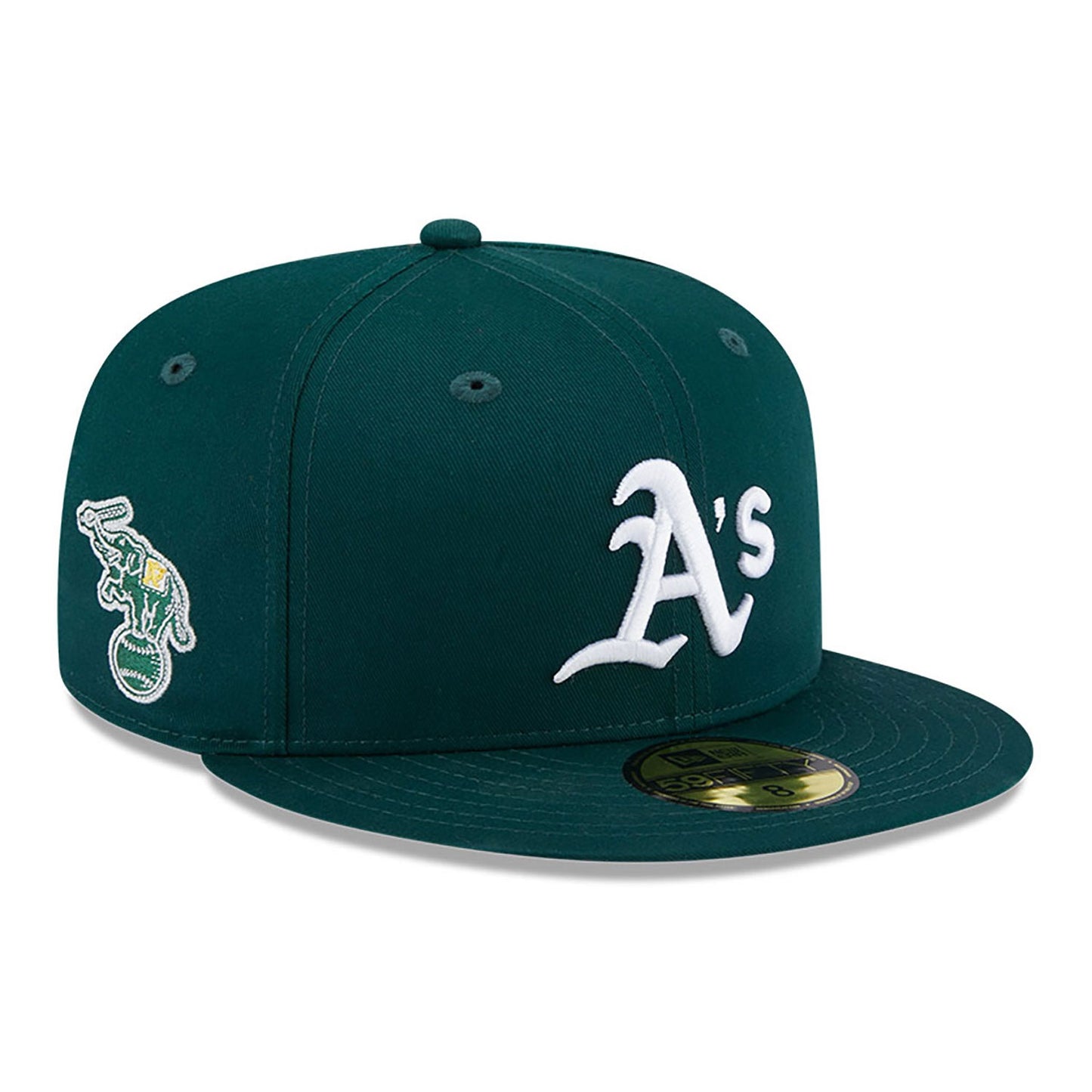 NEW ERA 59fifty kappe oakland athletics team sidepatch, Grün