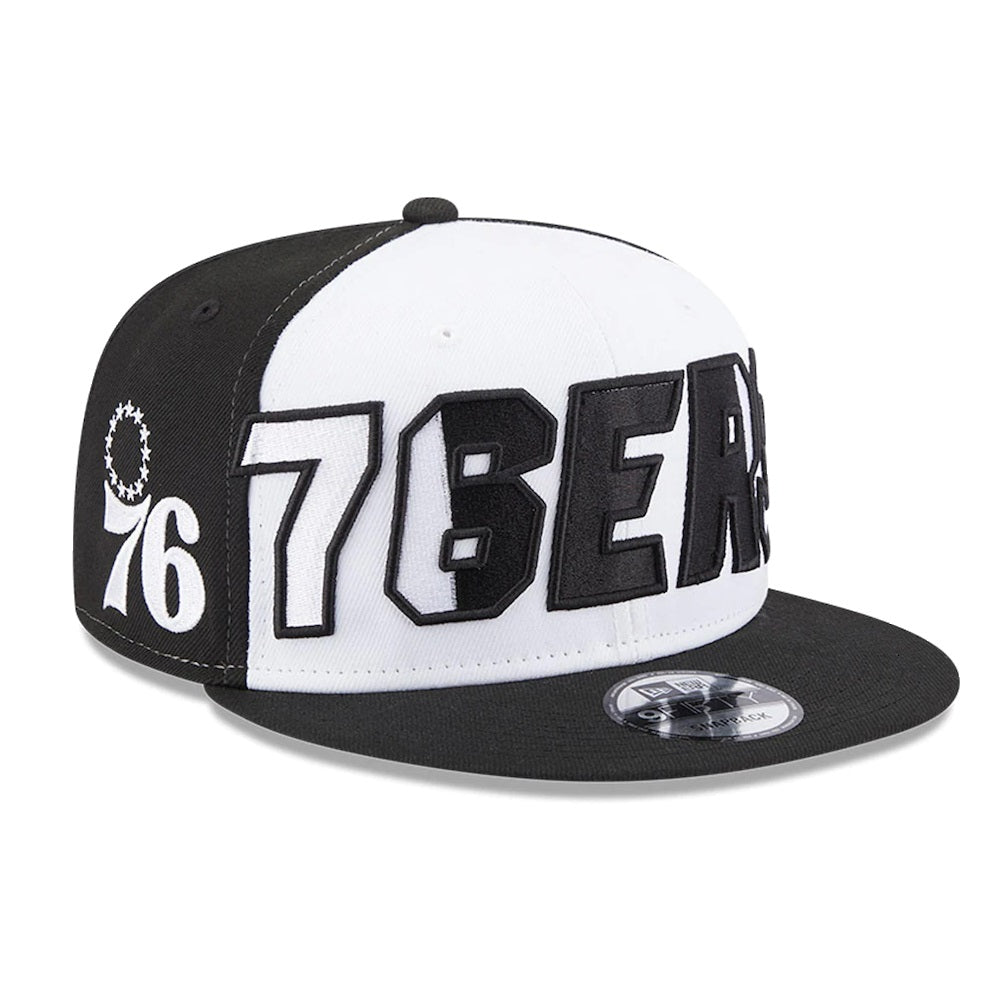 NEW ERA 9fifty kappe philadelphia 76ers nba back half schwarz