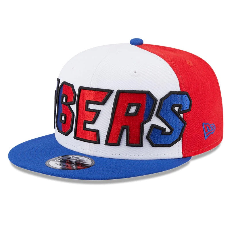 NEW ERA 9fifty kappe philadelphia 76ers nba back half, Blau