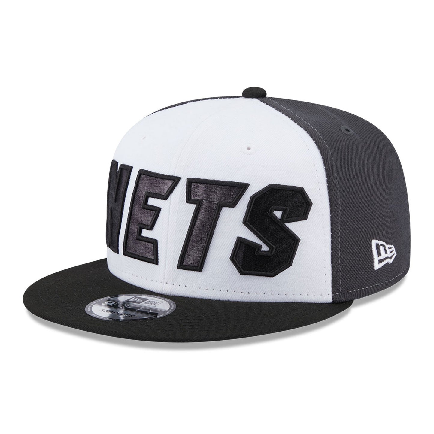 NEW ERA 9fifty kappe brooklyn net nba back half, Schwarz