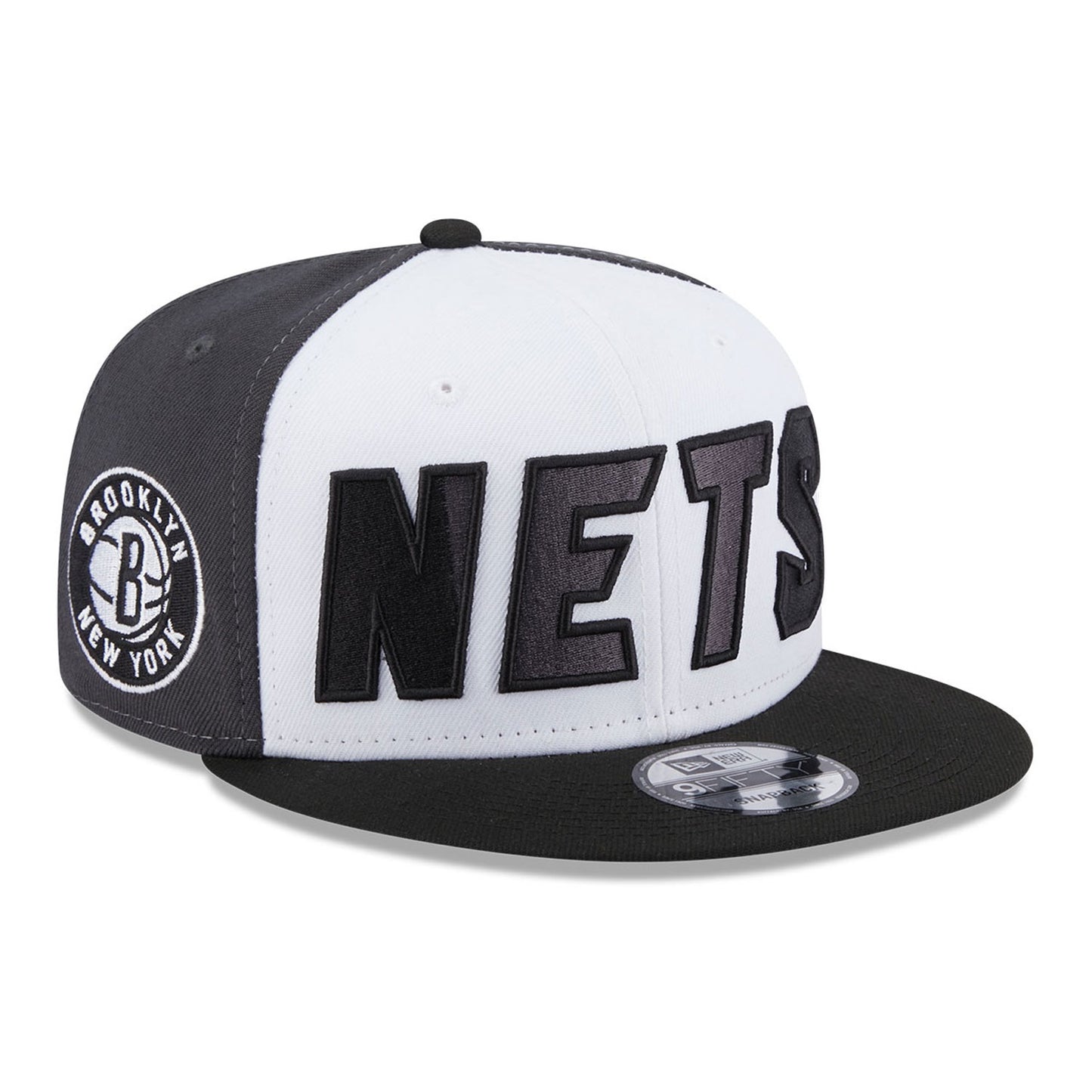 NEW ERA 9fifty kappe brooklyn net nba back half, Schwarz