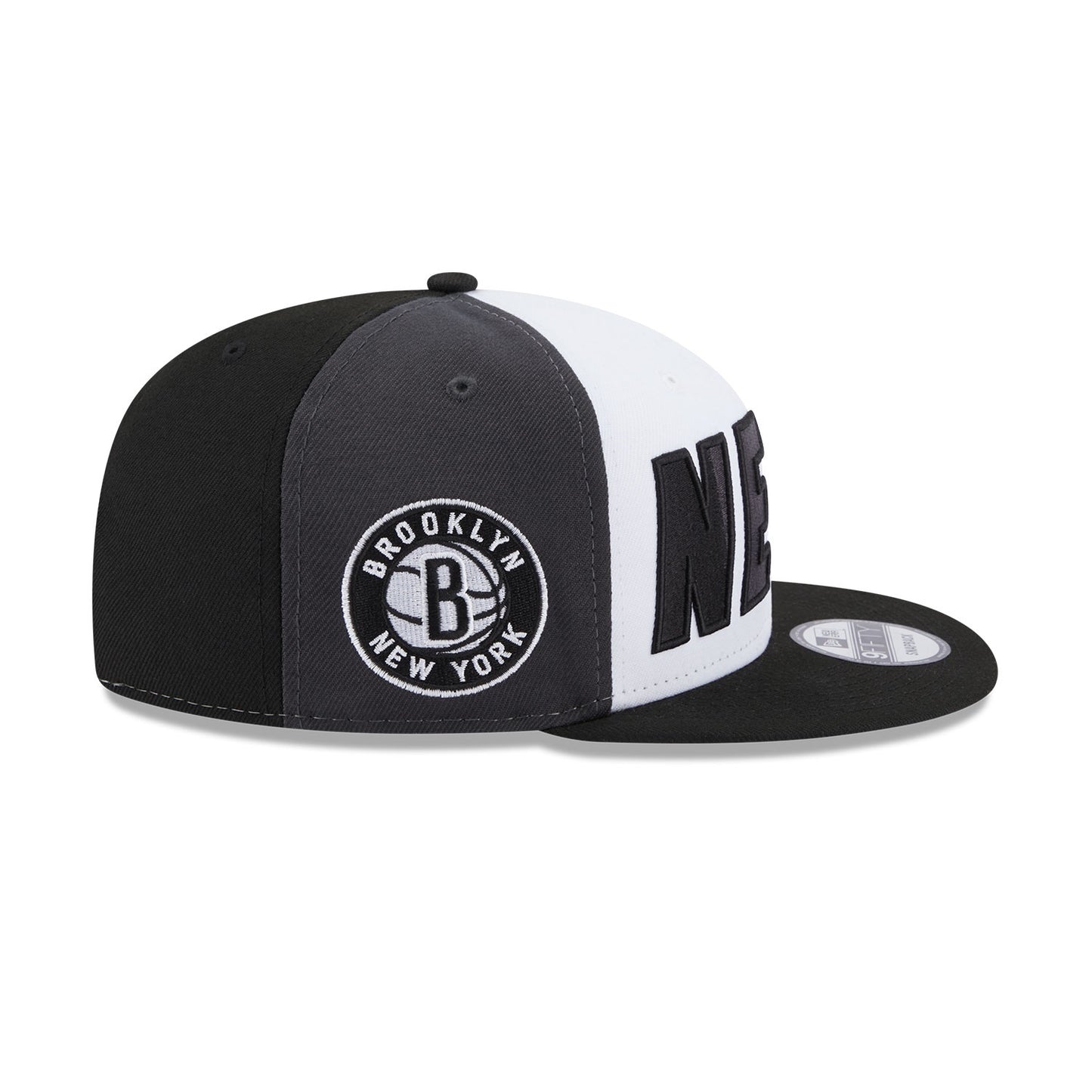 NEW ERA 9fifty kappe brooklyn net nba back half, Schwarz