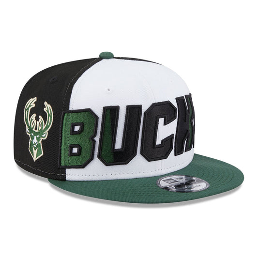 NEW ERA 9fifty kappe milwaukee bucks nba back half, Grün