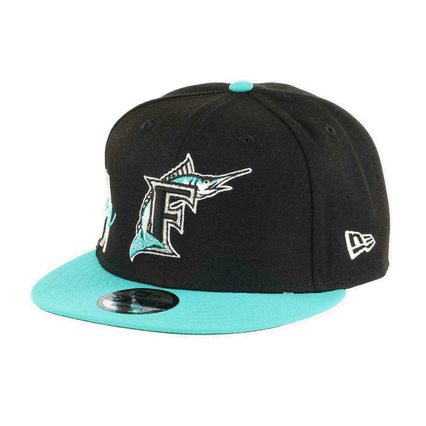 NEW ERA 9fifty kappe florida marlins side font, Schwarz