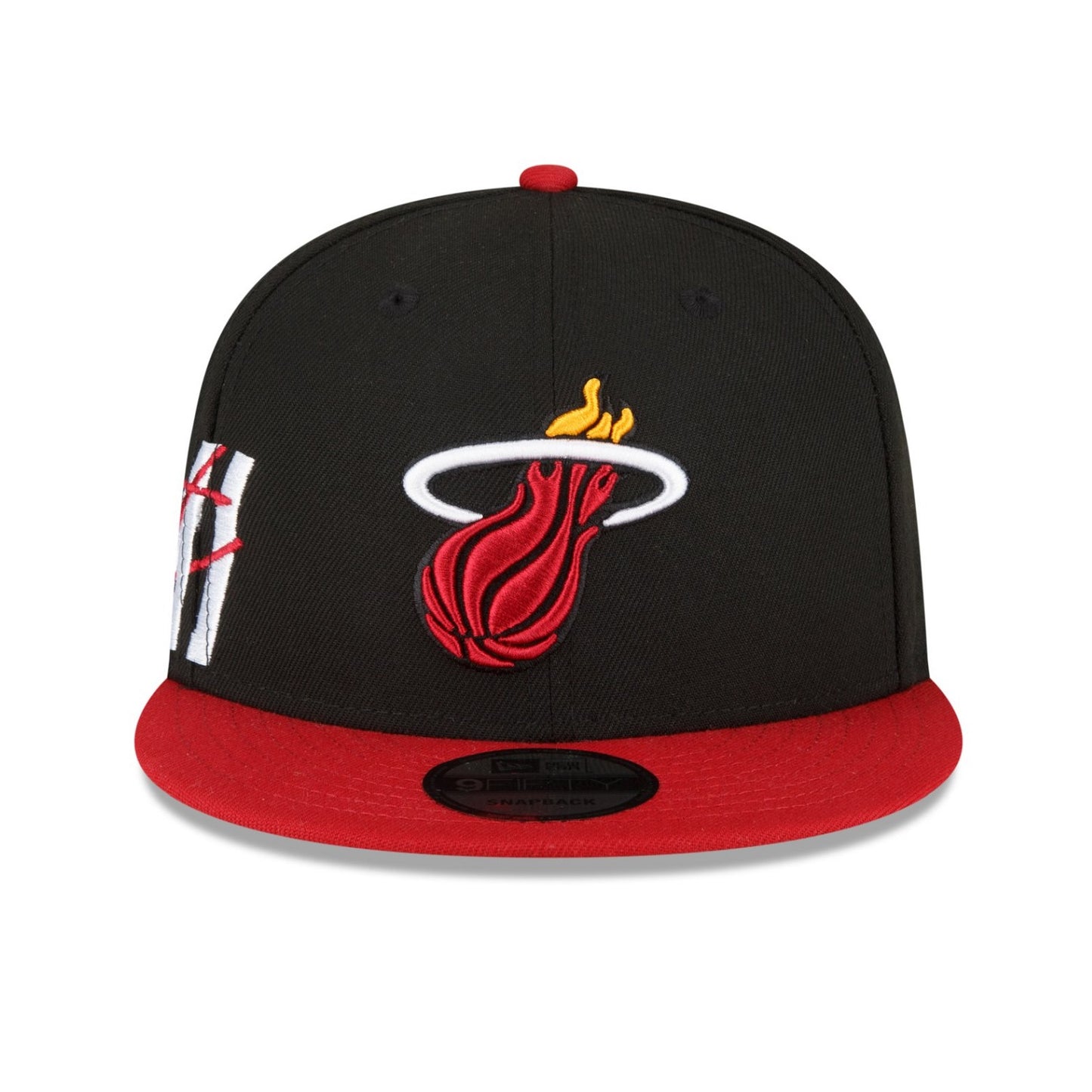 NEW ERA 9fifty kappe miami heat side font, Schwarz