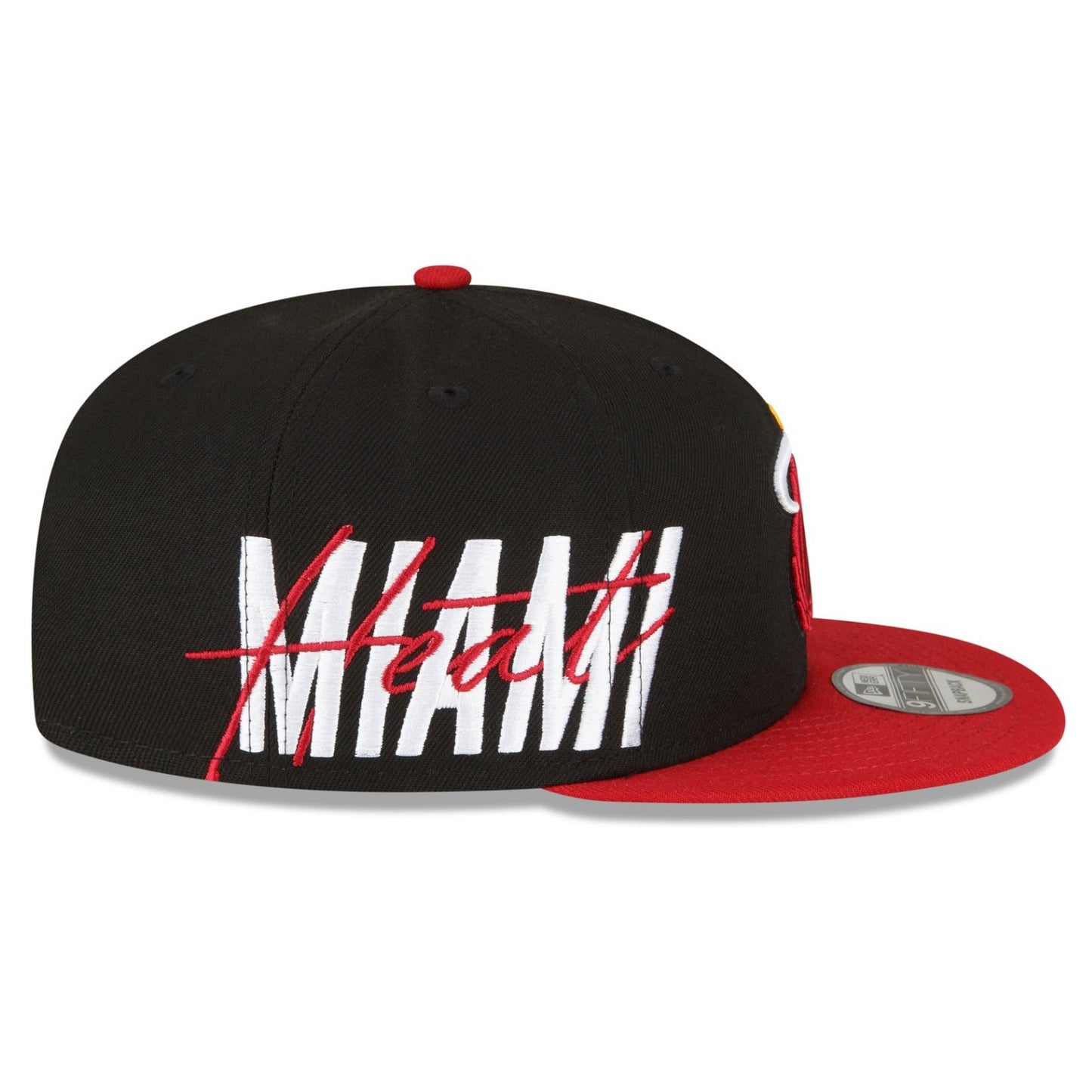 NEW ERA 9fifty kappe miami heat side font, Schwarz