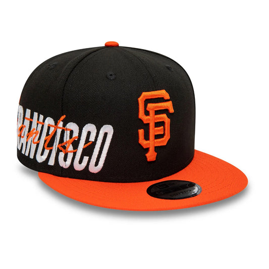 NEW ERA 9fifty kappe san francisco giants side font, Schwarz