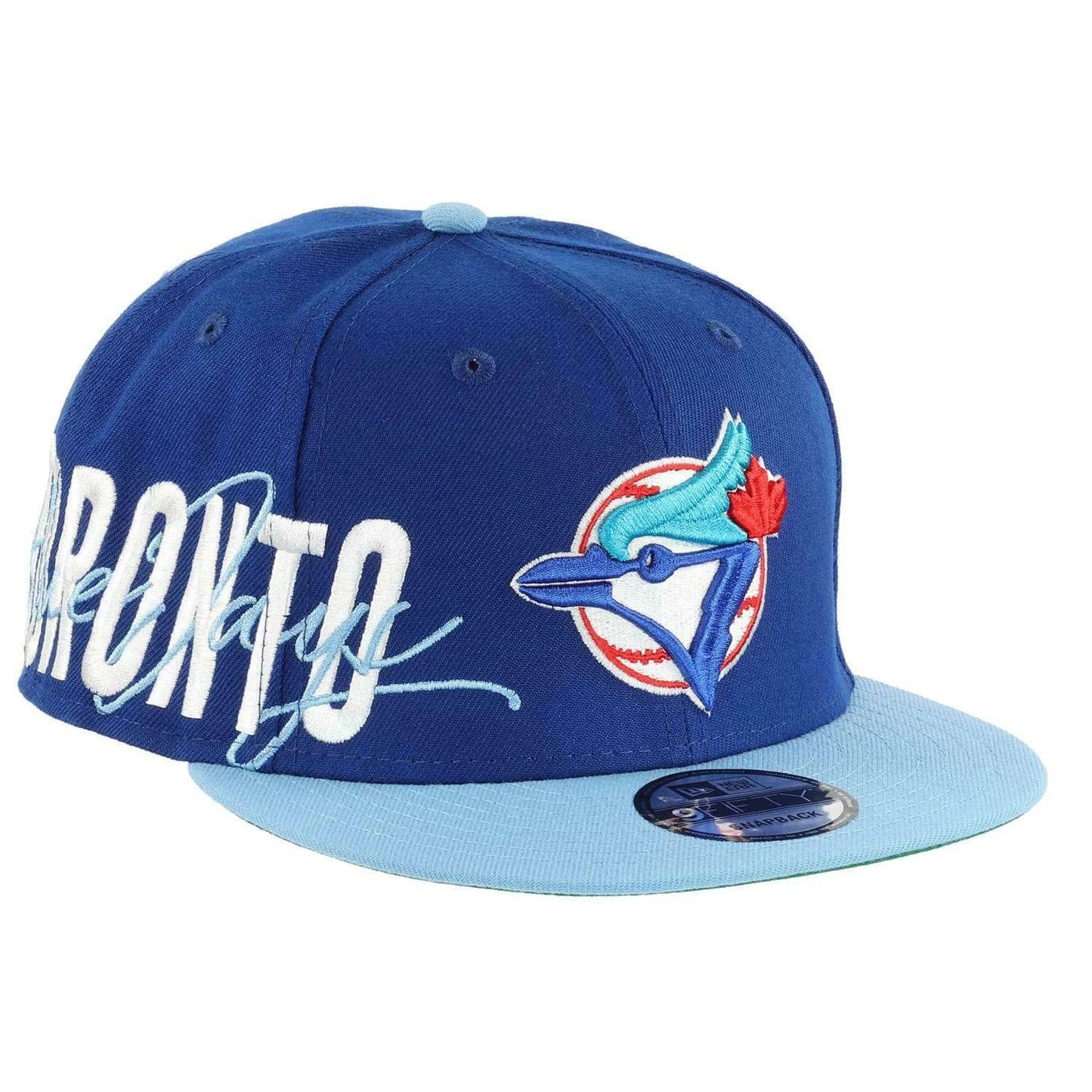 NEW ERA 9fifty kappe toronto blue jays side font, Blau