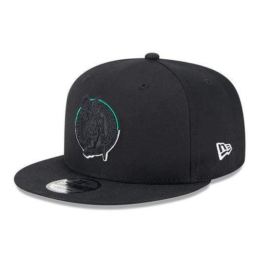 NEW ERA 9fifty kappe boston celtics split logo, Schwarz