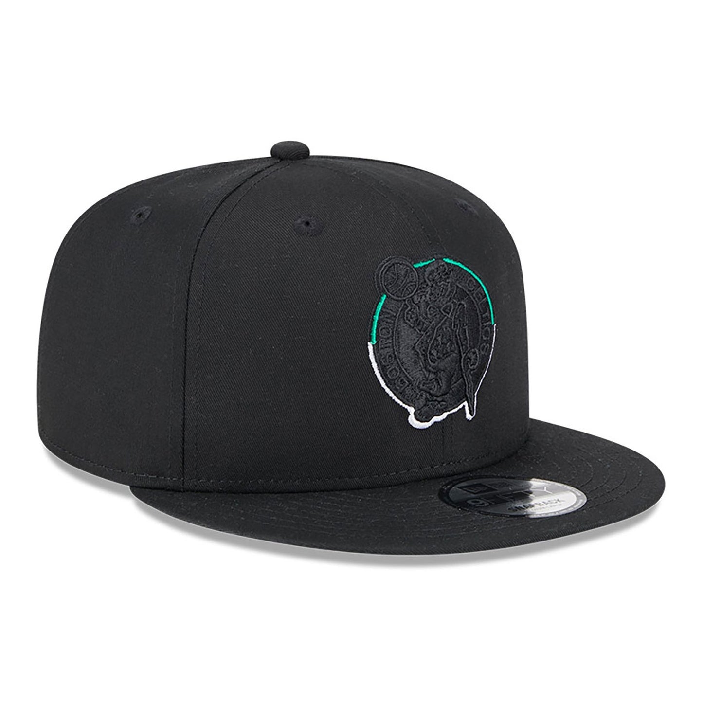 NEW ERA 9fifty kappe boston celtics split logo, Schwarz