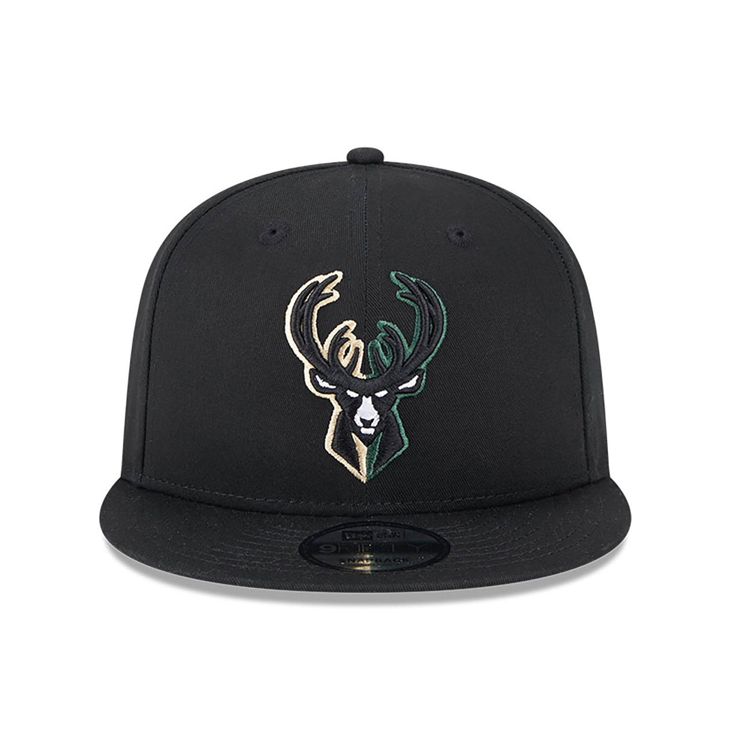 NEW ERA 9fifty kappe milwaukee bucks split logo, Schwarz