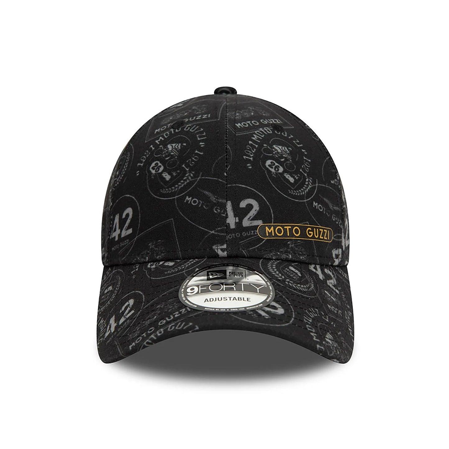 NEW ERA 9forty kappe moto guzzi all over print, Schwarz