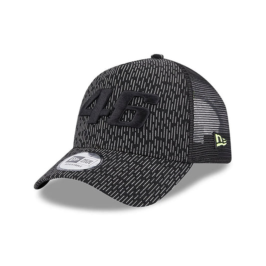 NEW ERA 9forty kappe VR46 reflective a-frame trucker, Schwarz