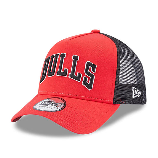 NEW ERA 9forty kappe chicago bulls team script trucker, Rot