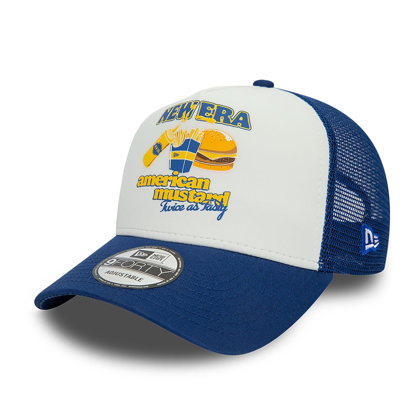 NEW ERA 9forty kappe food burger a-frame trucker, Blau