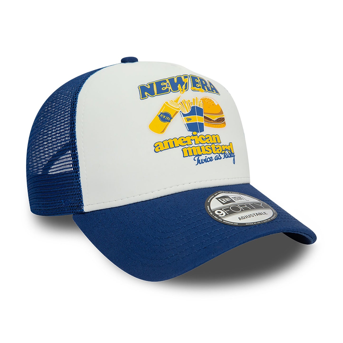 NEW ERA 9forty kappe food burger a-frame trucker, Blau