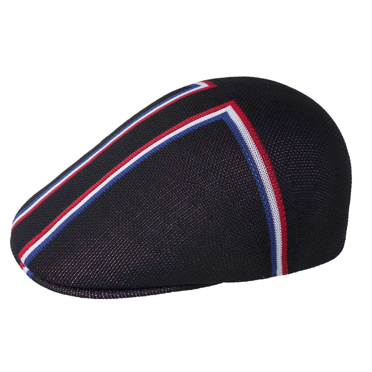 Kangol angle stripe 507 flatcap, Schwarz