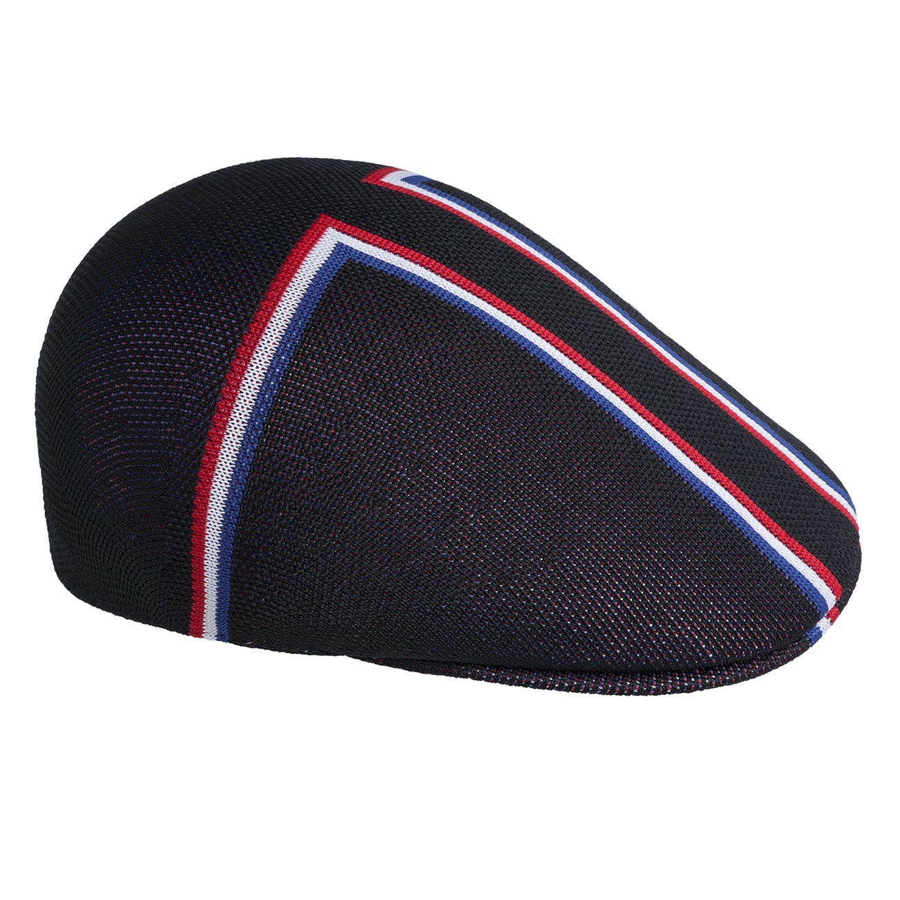 Kangol angle stripe 507 flatcap, Schwarz