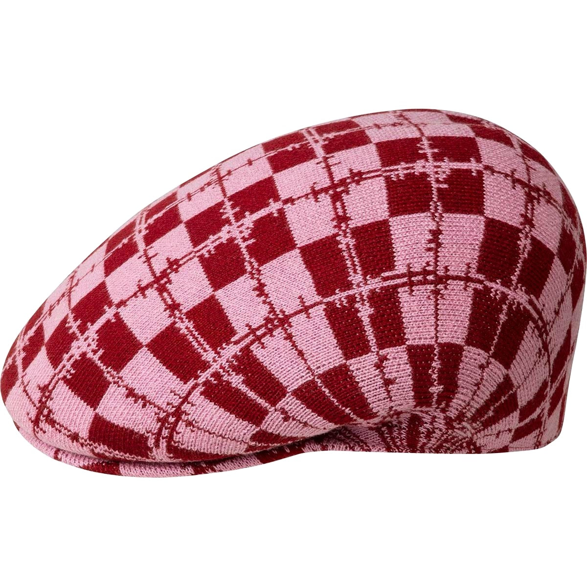 Kangol Barbed Check 7100 Flatcap Schirmmütze, Pink