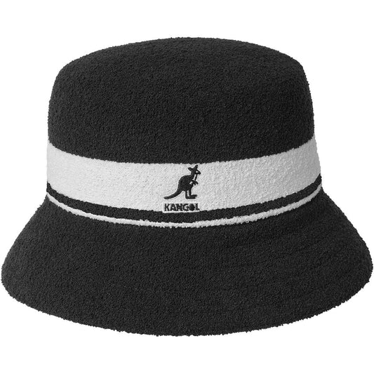 Kangol bermuda stripe bucket fischerhut, Schwarz