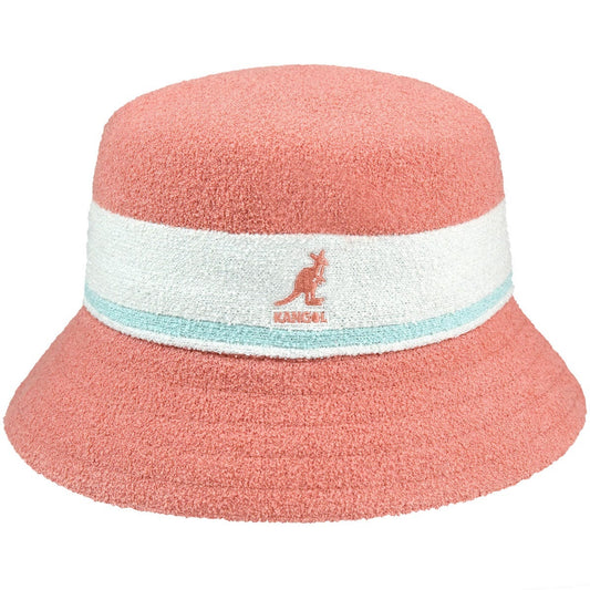 Kangol bermuda stripe bucket fischerhut, Rosa