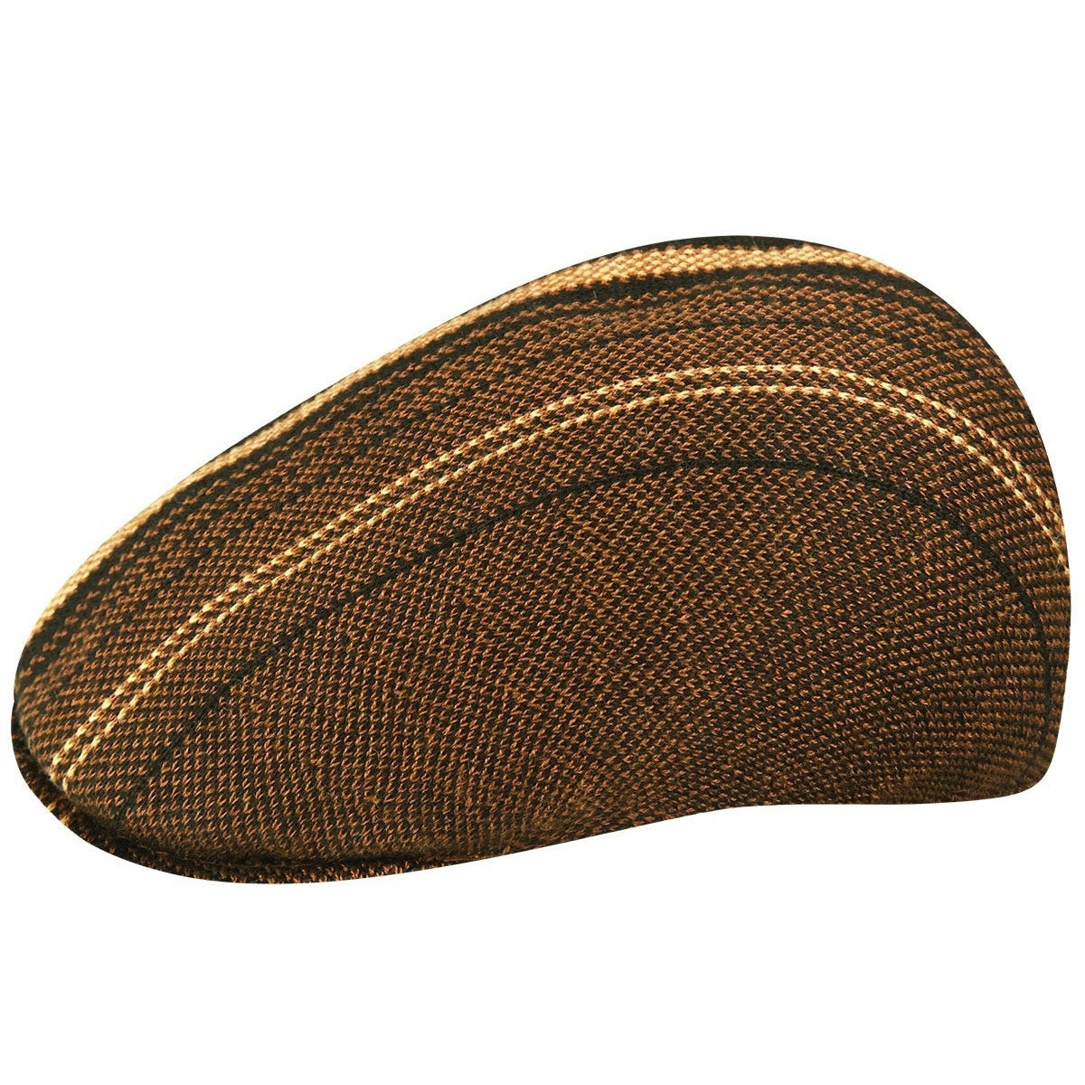 Kangol birds eye stripe 507 flatcap, Braun