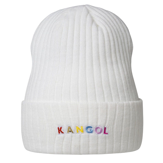 Kangol color text Muetze, Weiss