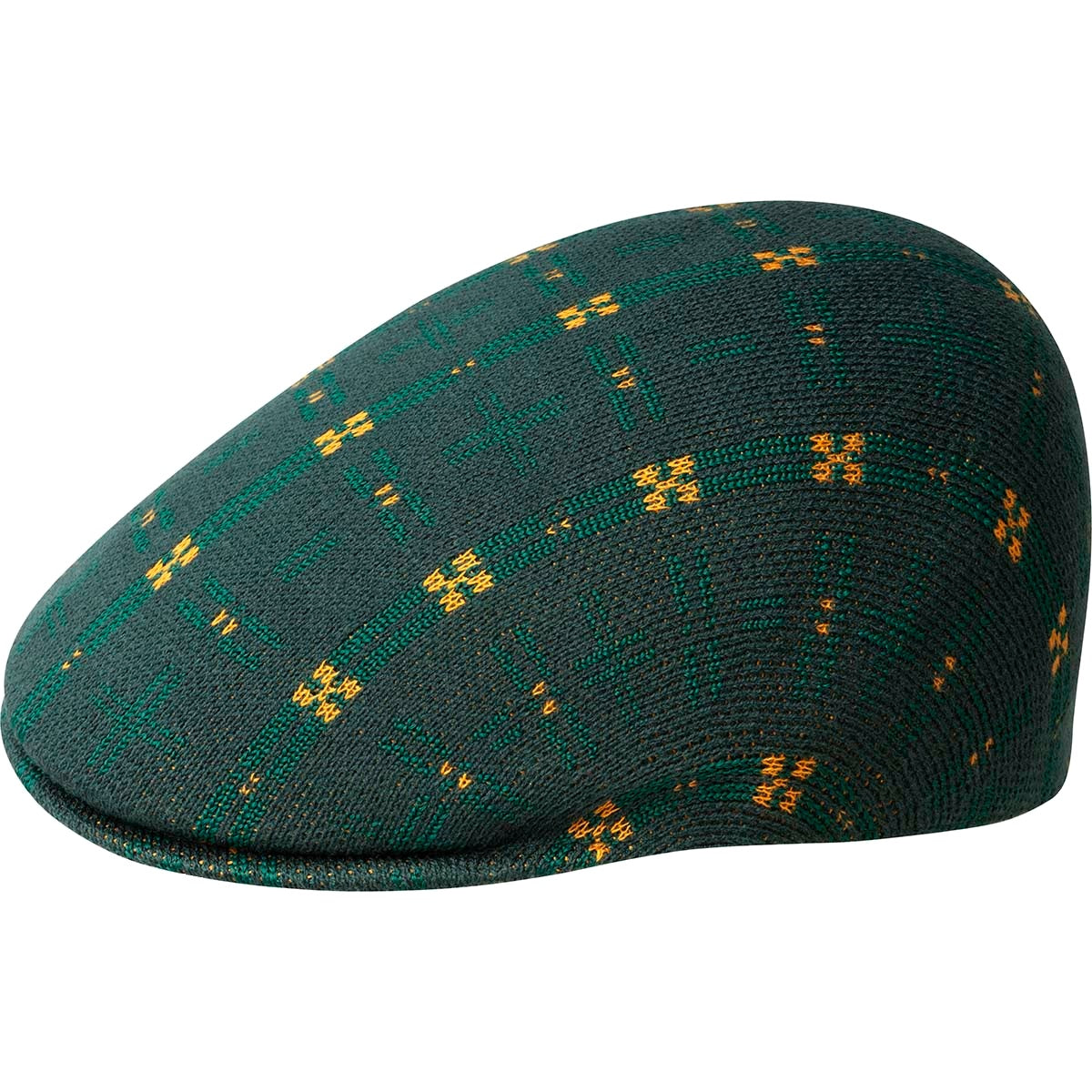 Kangol Hyper Plaid 507 Flatcap, Grün