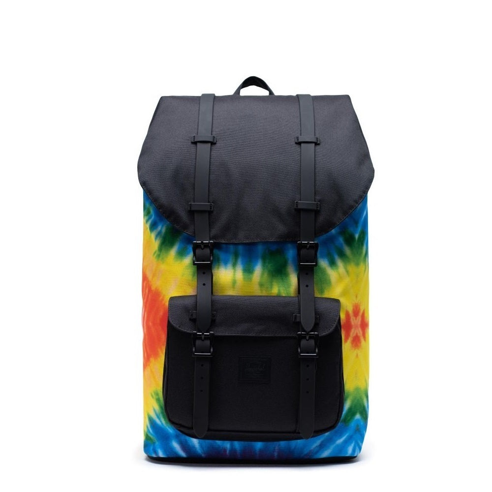 Herschel rucksack little america rainbow tie dye, Schwarz