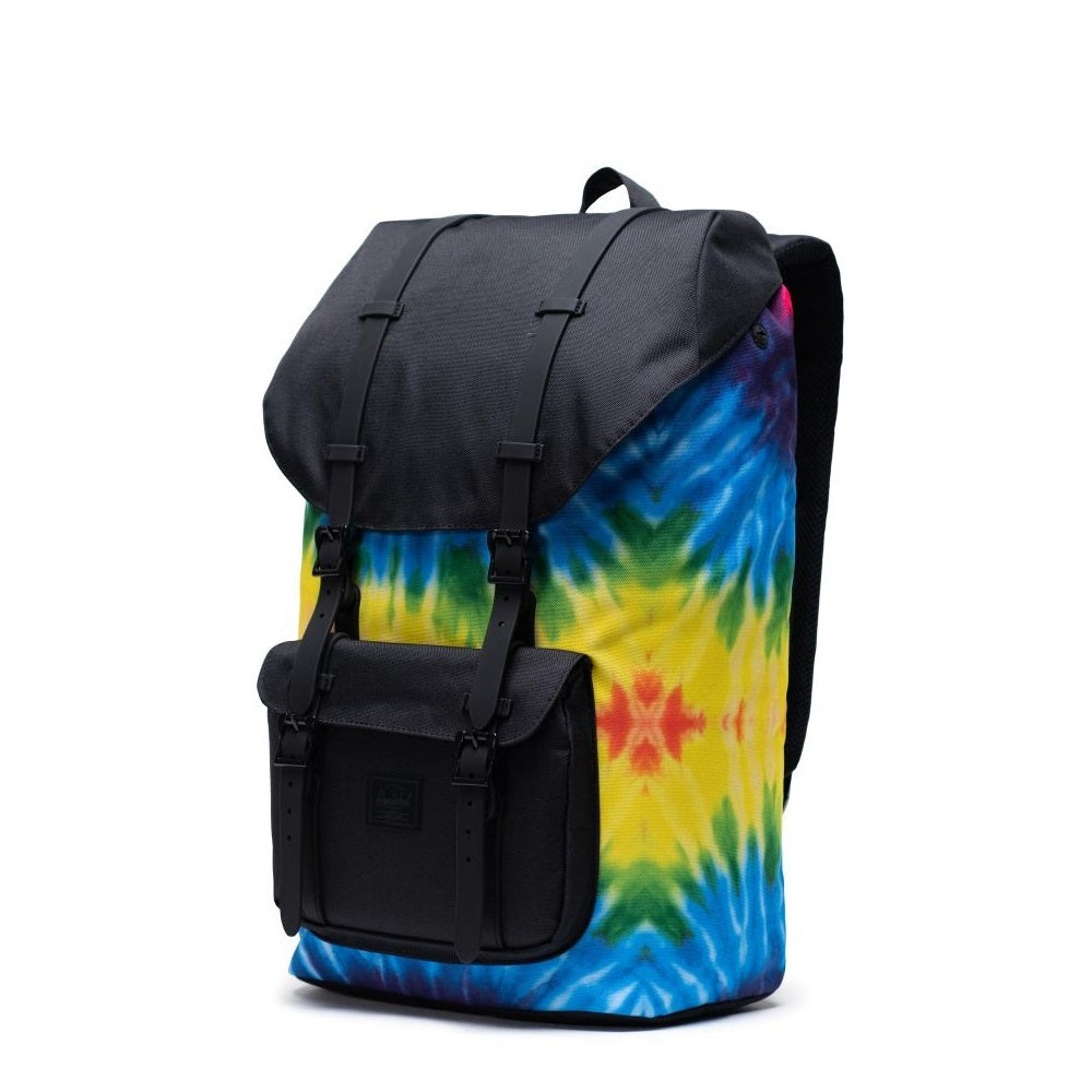 Herschel rucksack little america rainbow tie dye, Schwarz