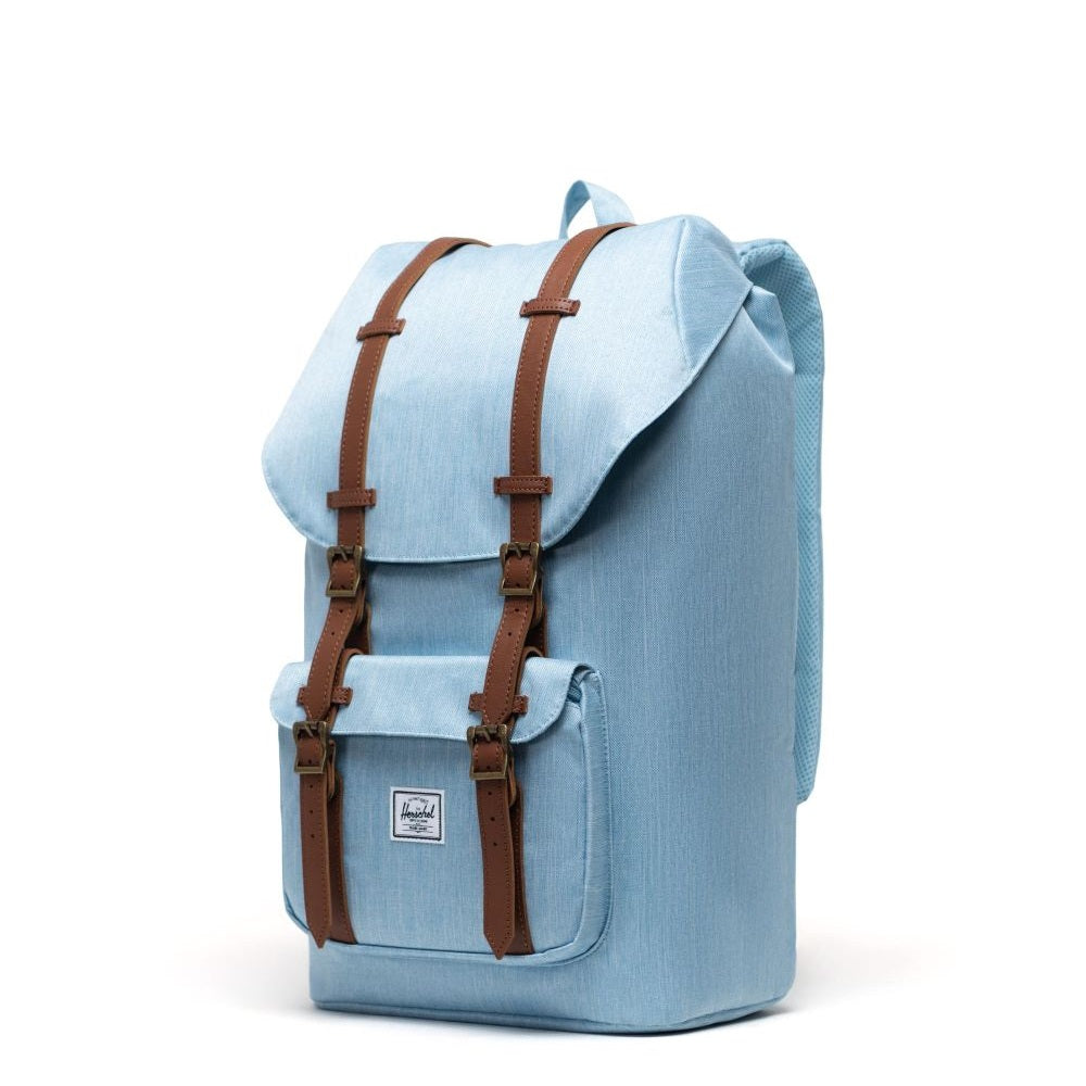 Herschel rucksack little america denim crosshatch, Blau