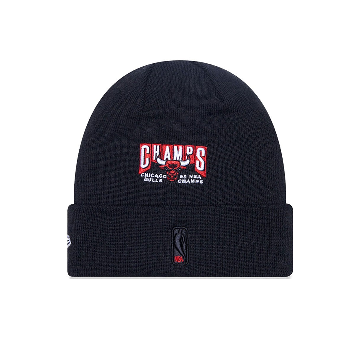 NEW ERA beanie multi patch chicago bulls cuff knit, Schwarz