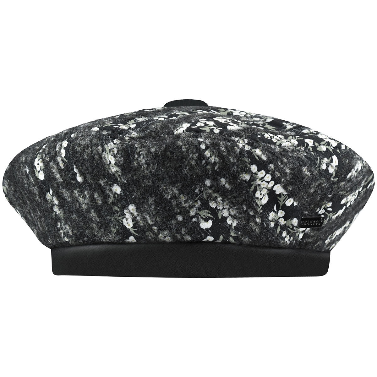 Kangol needlepunch floral beret baskenmütze, Schwarz