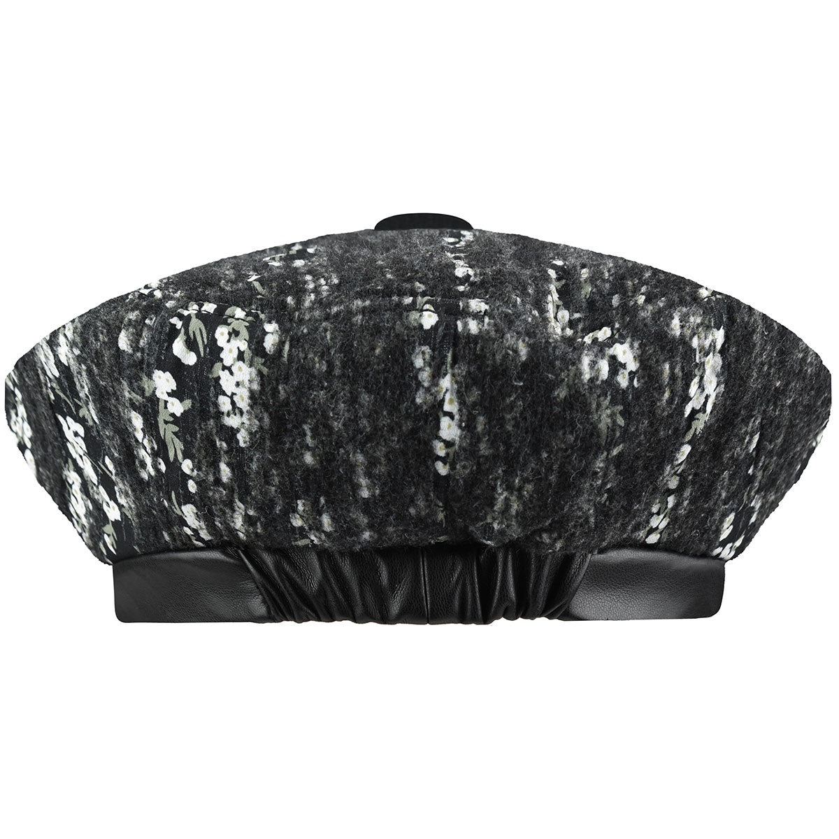 Kangol needlepunch floral beret baskenmütze, Schwarz