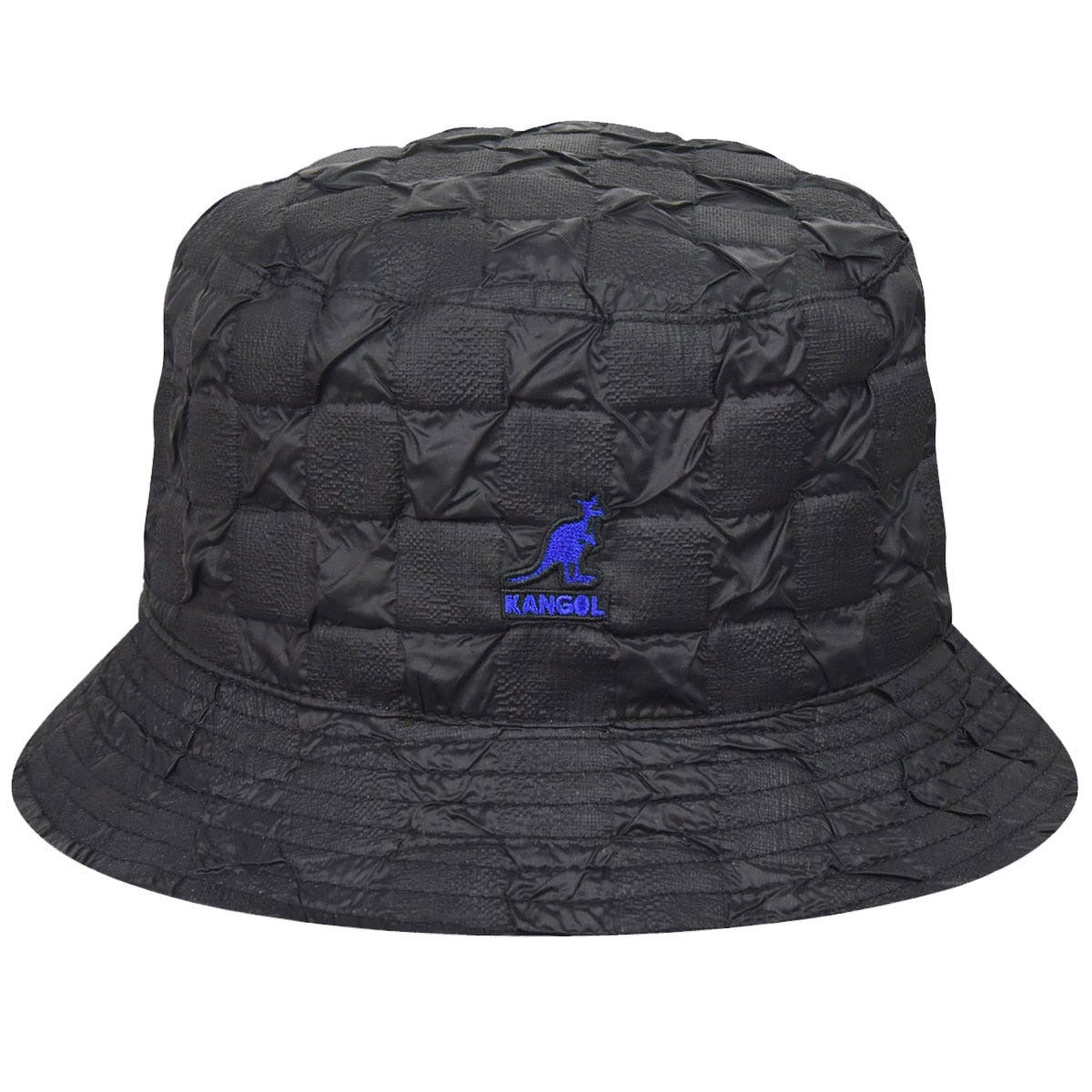 Kangol pucker check bucket fischerhut, Schwarz