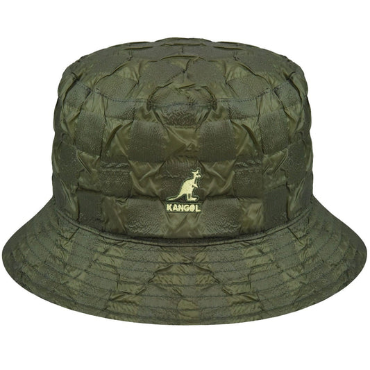 Kangol pucker check bucket fischerhut, Grün