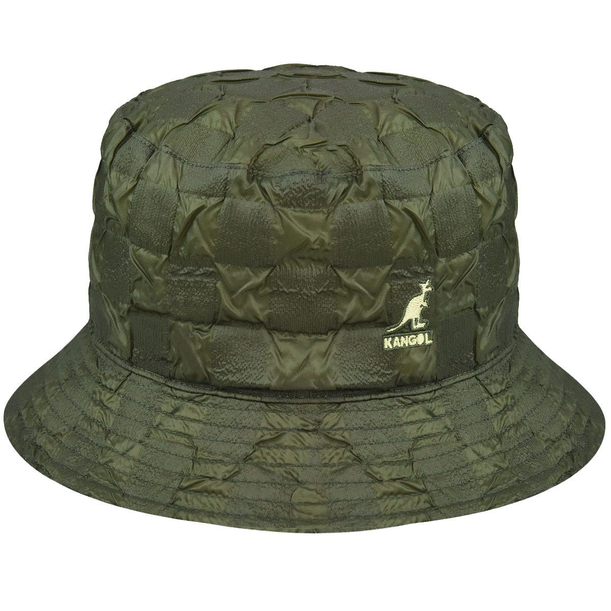 Kangol pucker check bucket fischerhut, Grün