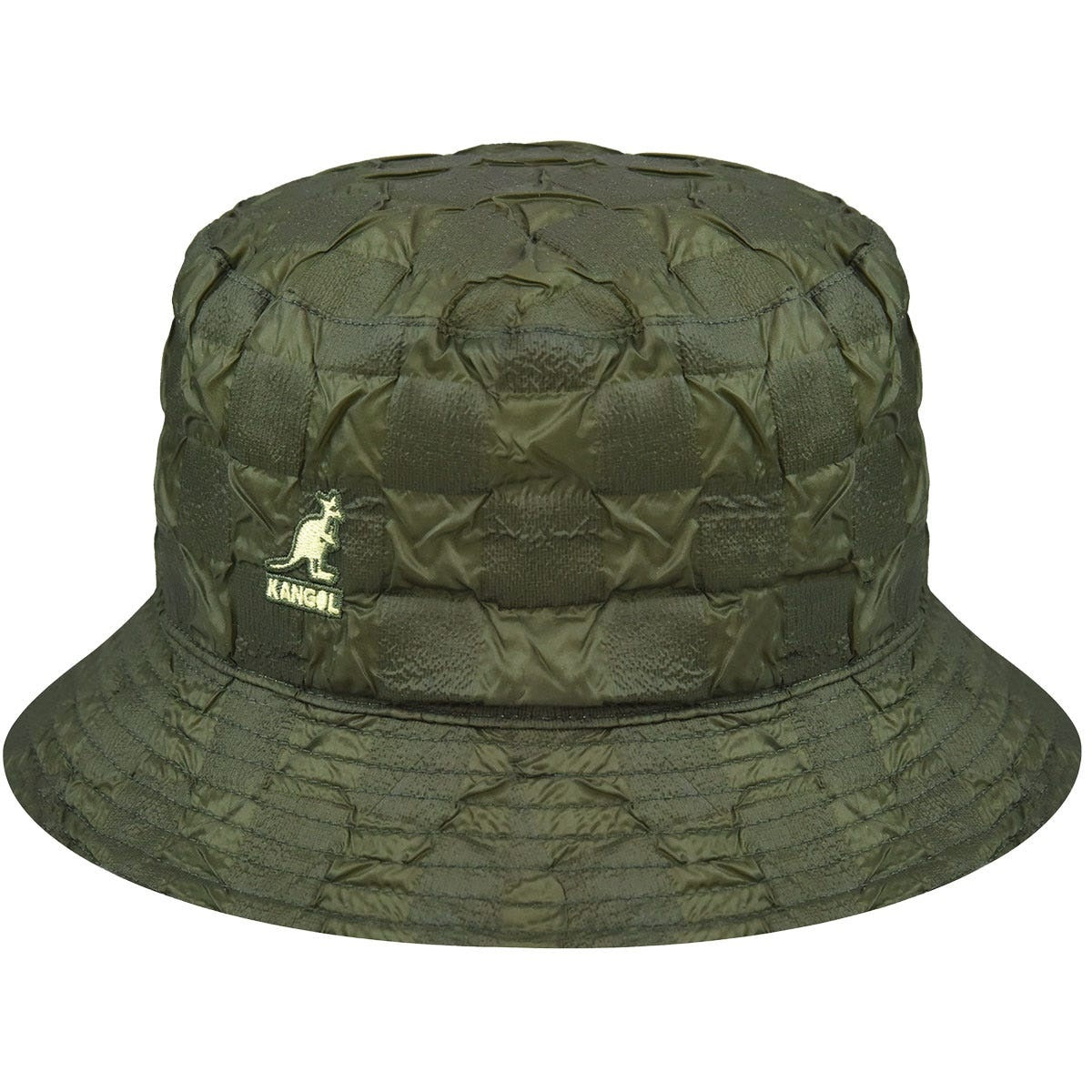 Kangol pucker check bucket fischerhut, Grün