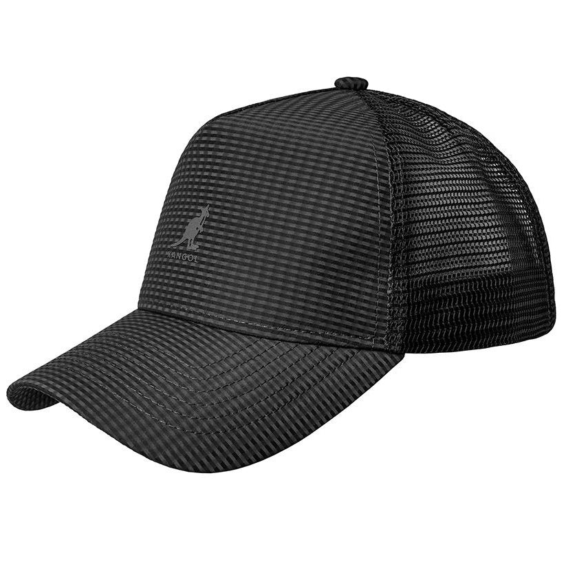 Kangol, seersucker mesh trucker cap, Schwarz