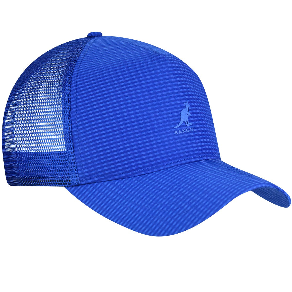 Kangol, seersucker mesh trucker cap, Blau