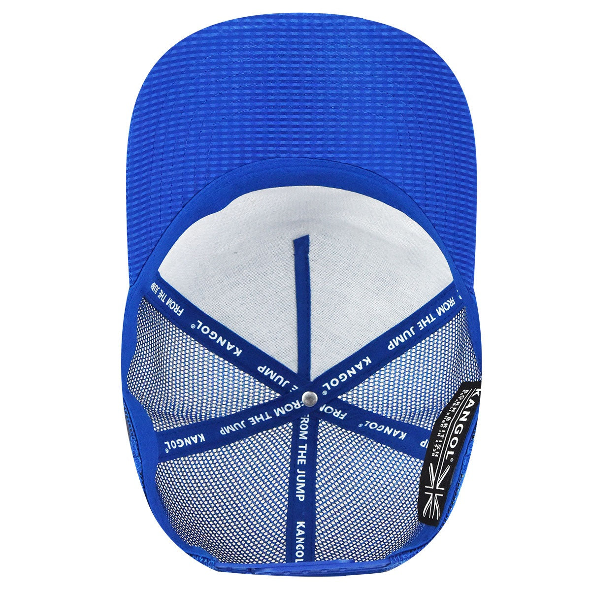 Kangol, seersucker mesh trucker cap, Blau