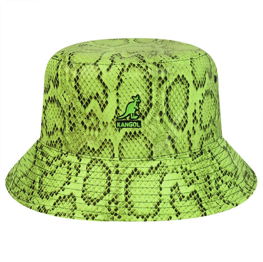 Kangol snakeskin bucket fischerhut, Grün