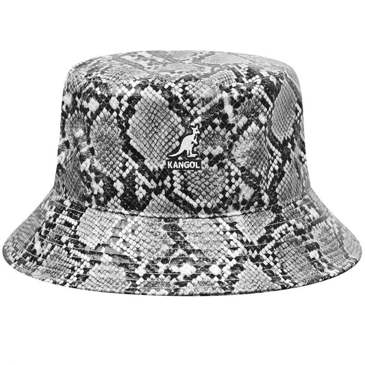 Kangol snakeskin bucket fischerhut, Schwarz